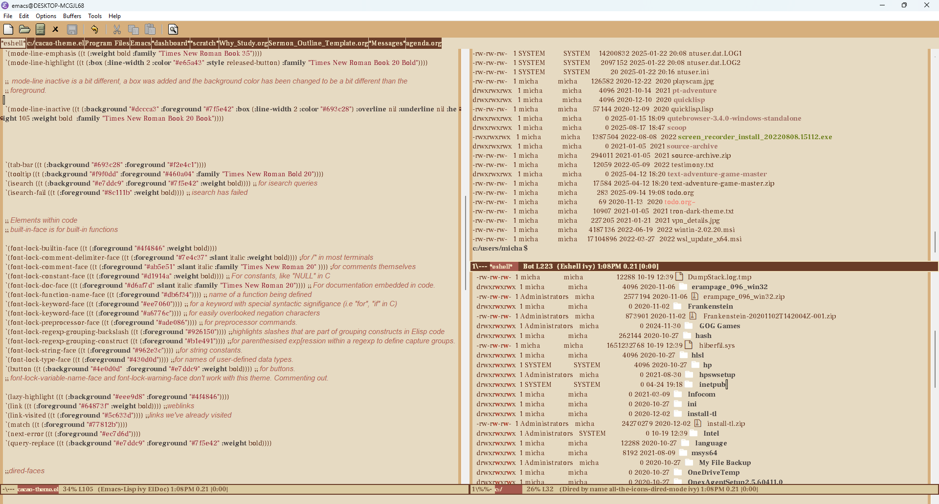 Emacs  screenshot