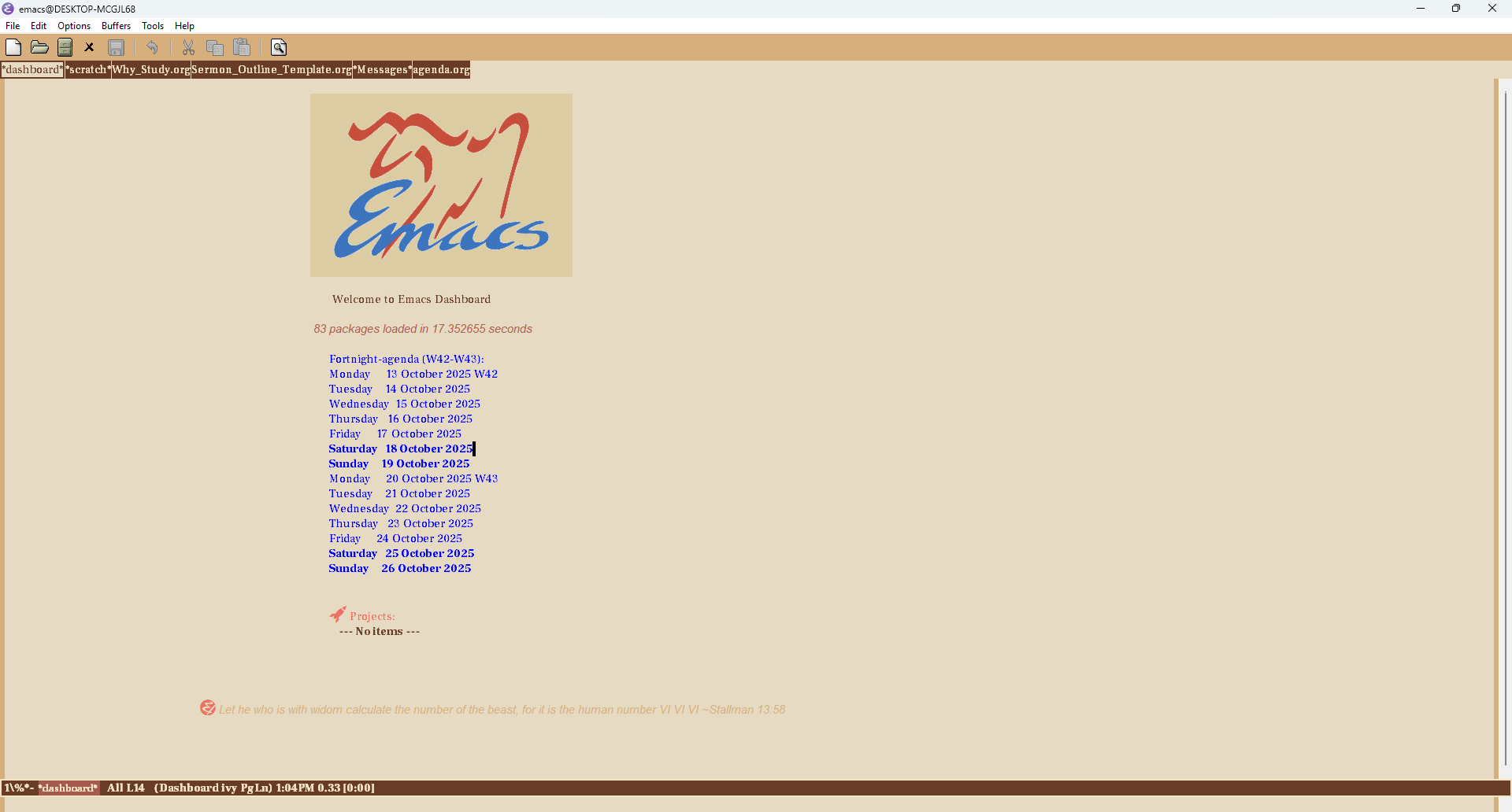 Emacs  screenshot