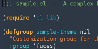 Preview of Color Theme Buffer Local theme